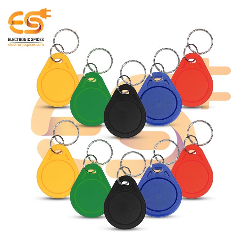125KHz RFID Tag with Multicolor Keychain for Access Control (2 pcs each)